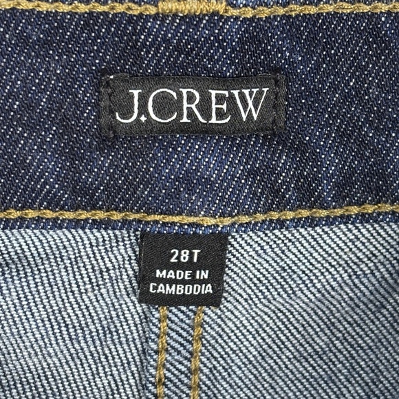 J Crew Womens High Rise Slim Wide Leg Jeans 28T Patch Pockets Stretch Denim - Picture 5 of 12